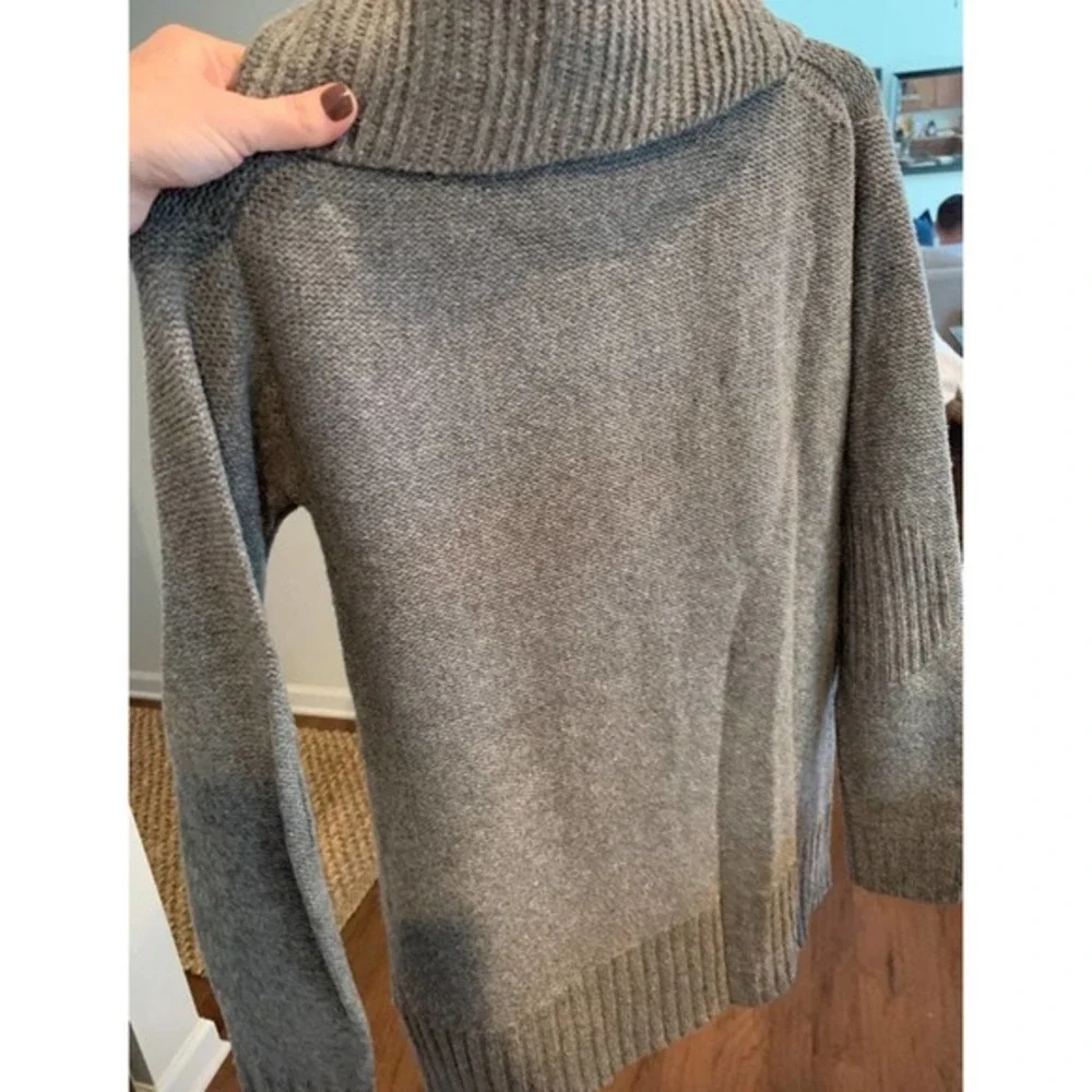 New! J.Crew women’s gray cable‎ knit tunic sweater with cowl neck size XS
